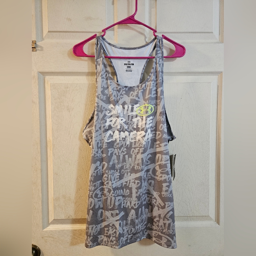 Under Armour Women’s Alter Ego HeatGear Compression Tank Top: GRAY: NWT: SZ XXL